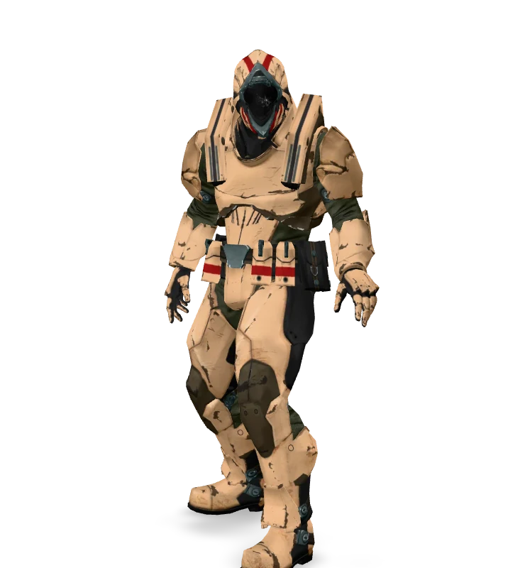 A rigged 3D character from the three.ws pipeline, shown as a still frame